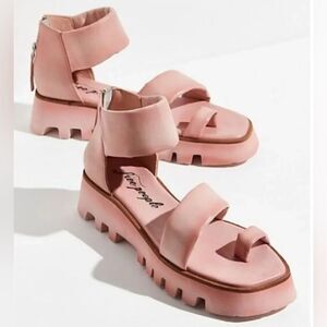 Free People Pink Platform Sandals